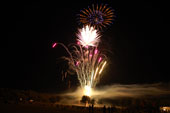 Feuerwerk auf der Balloon Fiesta